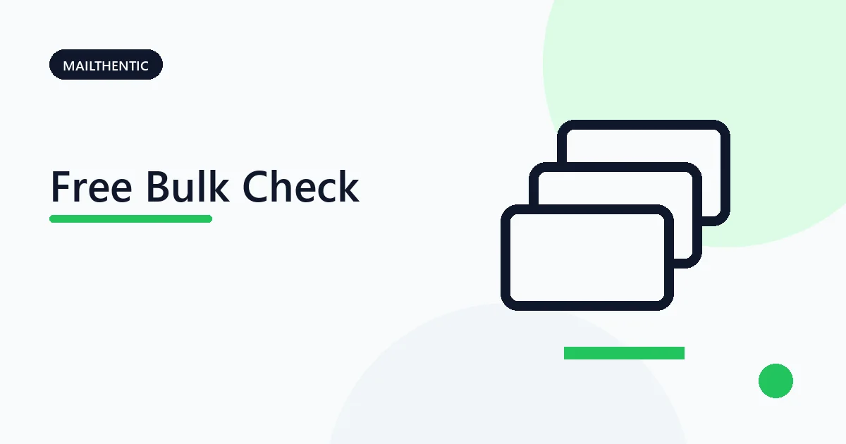 Small CSV list with a clear free verification allowance marker
