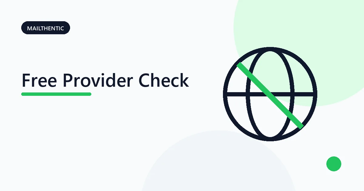 Personal and business email domains separated by provider and MX signals