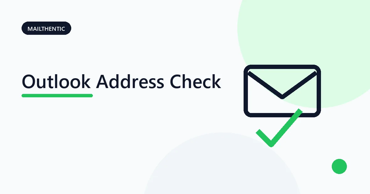 Envelope and shield illustration for checking a Microsoft hosted email address
