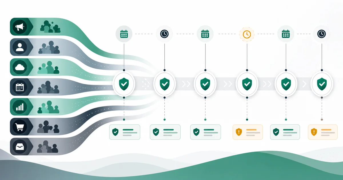 Calendar timeline scheduling email list reverification for marketing, CRM, SaaS, event, and sales data